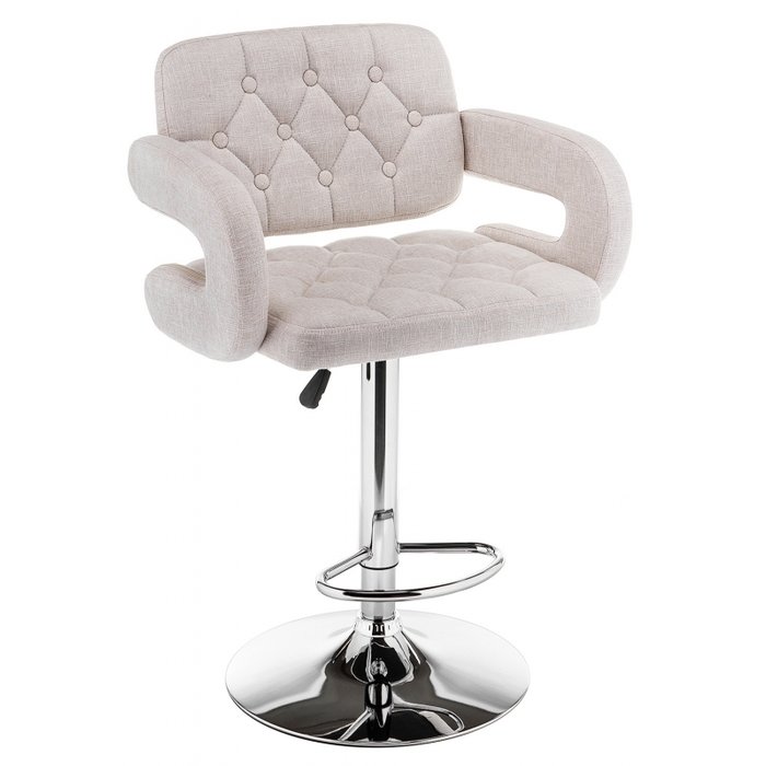 Барный стул Shiny cream бежевого цвета