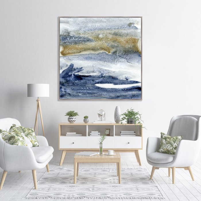 Репродукция картины на холсте Storm waves on the ocean - лучшие Картины в INMYROOM