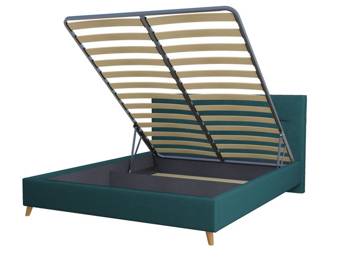 Кровать Briva 140х200 темно-зеленого цвета с подъемным механизмом - купить Кровати для спальни по цене 29913.0