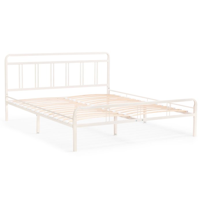 Кровать с основанием Рейк 160х200 белого цвета - купить Кровати для спальни по цене 16230.0