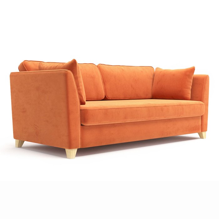Трехместный диван Wolsly MT оранжевого цвета - купить Прямые диваны по цене 57400.0