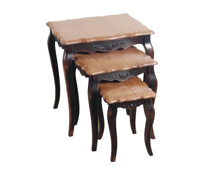 Комплект консольных столиков из массива дерева