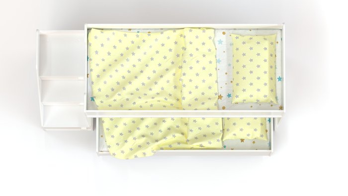 Двухъярусная кровать Ridgimmi 3.4 75х175 бело-розового цвета - лучшие Двухъярусные кроватки в INMYROOM