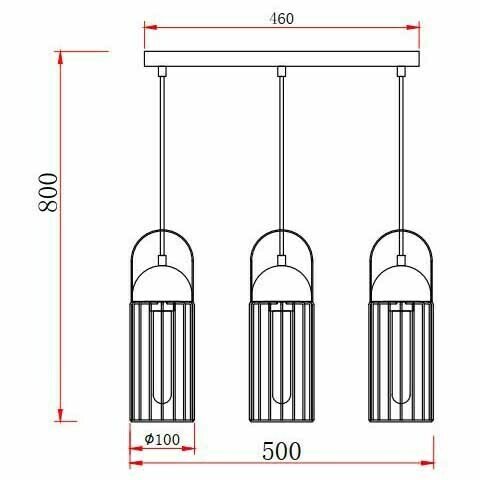 Подвесной светильник Anemon Б0047362 (металл, цвет черный) - купить Подвесные светильники по цене 7236.0