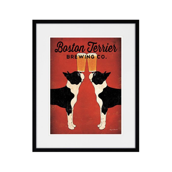 Репродукция картины Boston Terrier Brewing Co - купить Картины по цене 3995.0