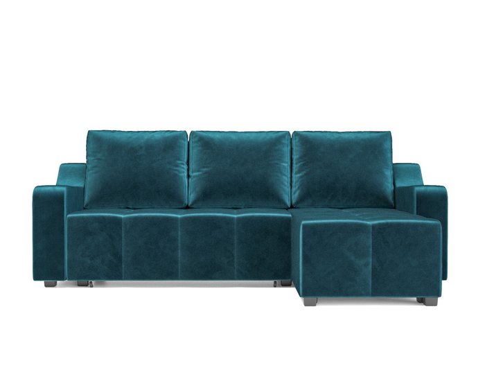 Угловой диван-кровать Берн сине-зеленого цвета - купить Угловые диваны по цене 44990.0
