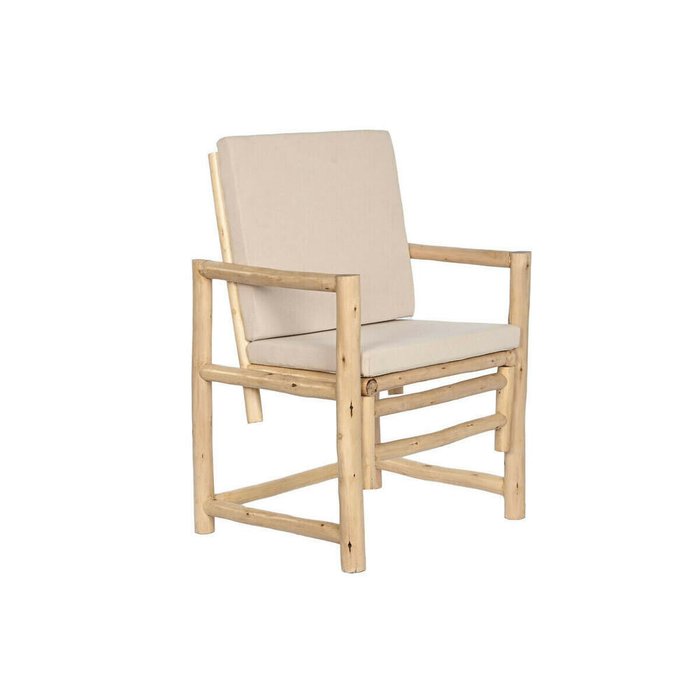 Кресло Home ESPRIT Белый Бежевый Натуральный Хлопок 61 x 50 x 90 cm