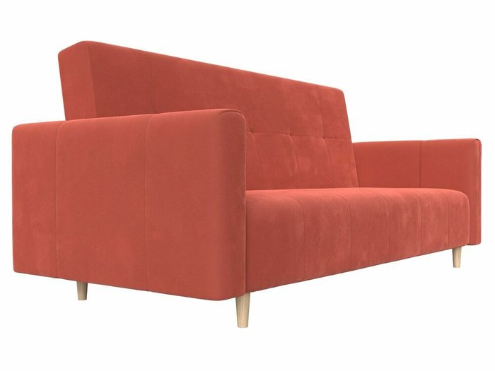 Прямой диван-кровать Вест терракотового цвета - лучшие Прямые диваны в INMYROOM