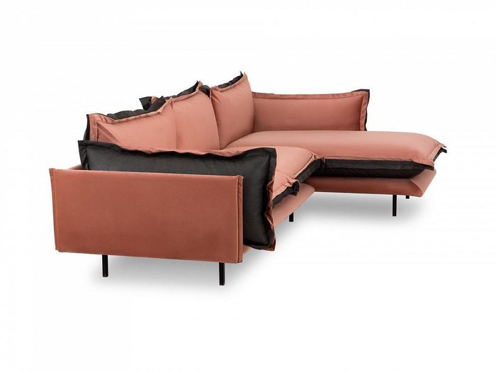 Угловой диван Barcelona кораллово-серого цвета - лучшие Угловые диваны в INMYROOM