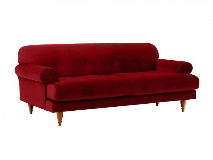 Диван Italia бордового цвета  - купить Прямые диваны по цене 70740.0