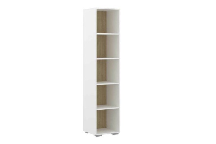 Шкаф книжный Нордвик белого цвета - купить Книжные шкафы по цене 16990.0