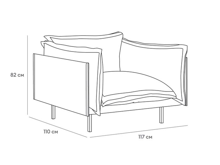Кресло Barcelona серого цвета - лучшие Интерьерные кресла в INMYROOM Кресло Barcelona серого цвета - лучшие Интерьерные кресла в INMYROOM
