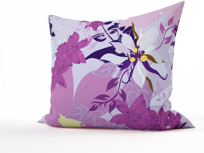 Декоративная подушка: Фиолетовые лепестки