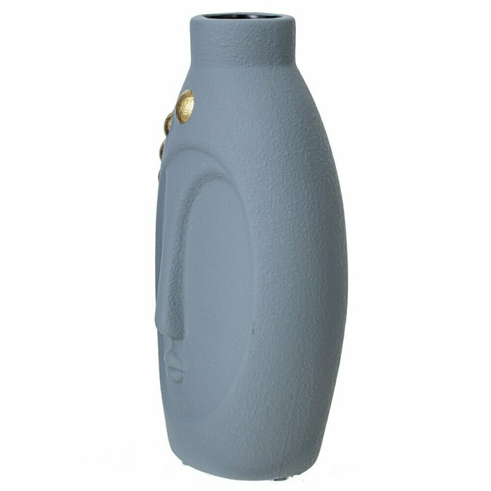 Керамическая ваза L серо-синего цвета - купить Вазы  по цене 2733.0