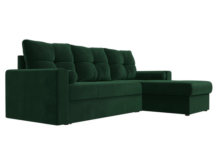 Угловой диван-кровать Верона зеленого цвета правый угол - лучшие Угловые диваны в INMYROOM