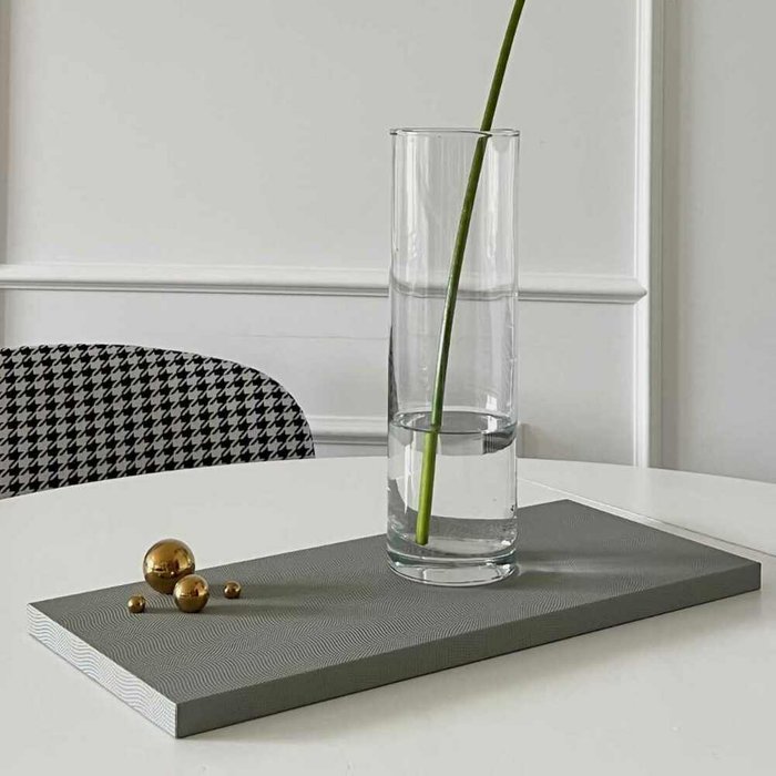 Декоративная подставка Aurora Tray Rectangular серого цвета    - лучшие Подносы в INMYROOM