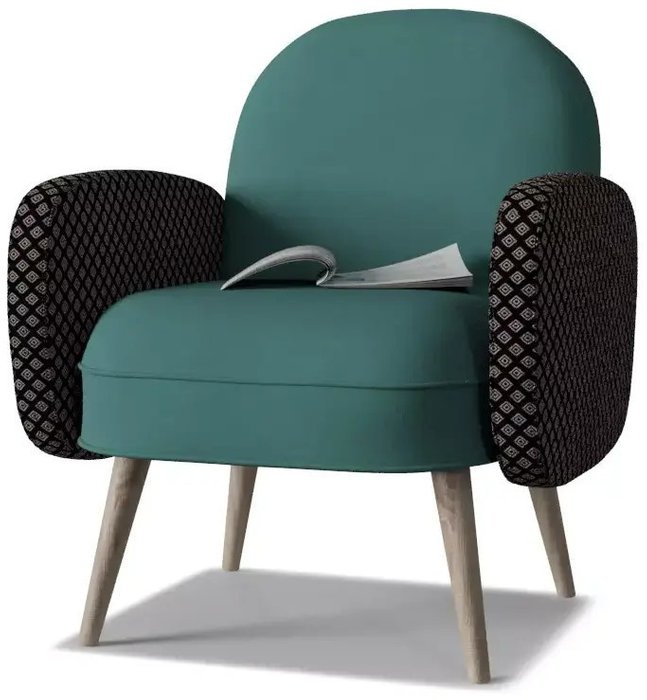 Кресло Бержер темно-голубого цвета - лучшие Интерьерные кресла в INMYROOM
