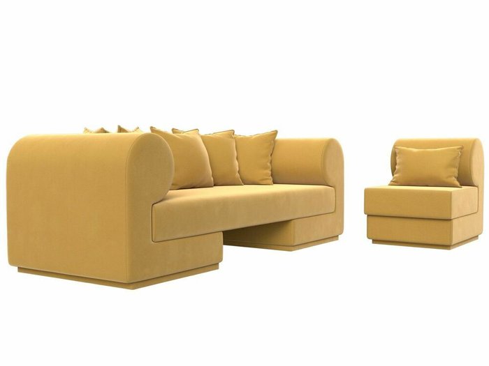 Набор мягкой мебели Кипр 2 желтого цвета - лучшие Комплекты мягкой мебели в INMYROOM