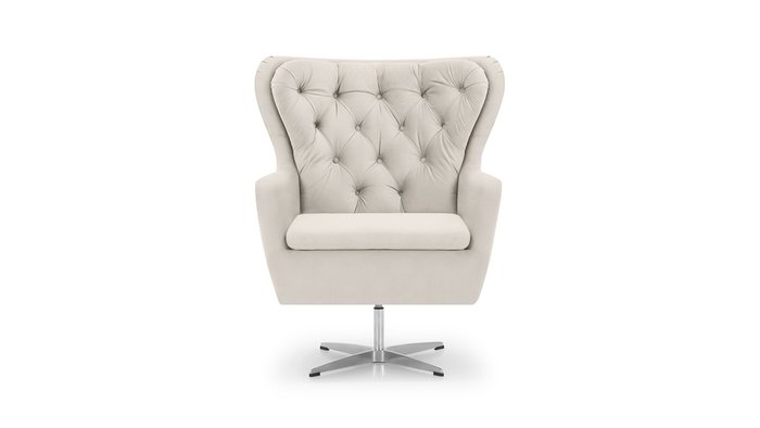 Кресло Дерби 2 молочного цвета - лучшие Интерьерные кресла в INMYROOM