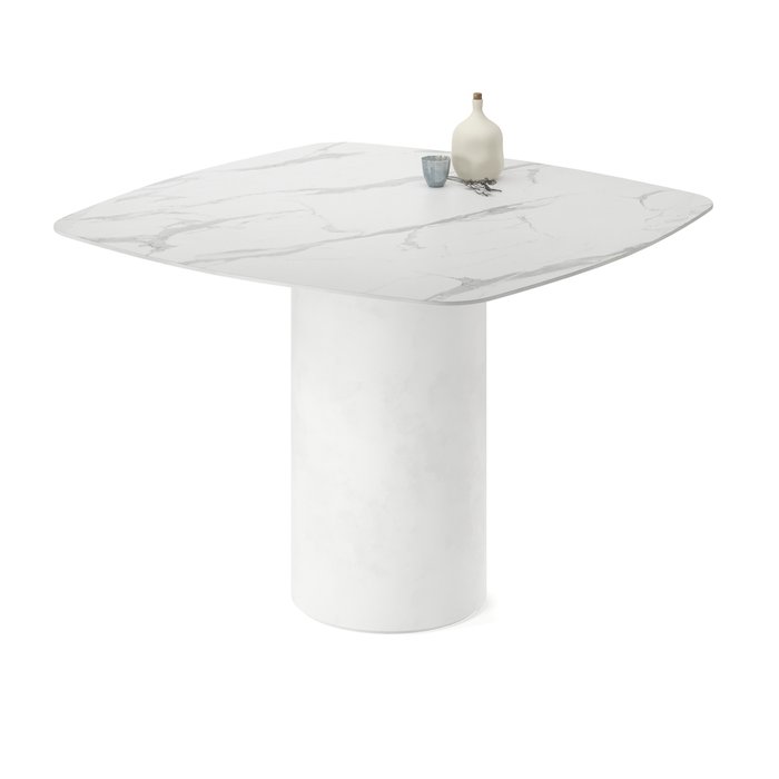 Обеденный стол квадратный Вуррен белого цвета - купить Обеденные столы по цене 58065.0