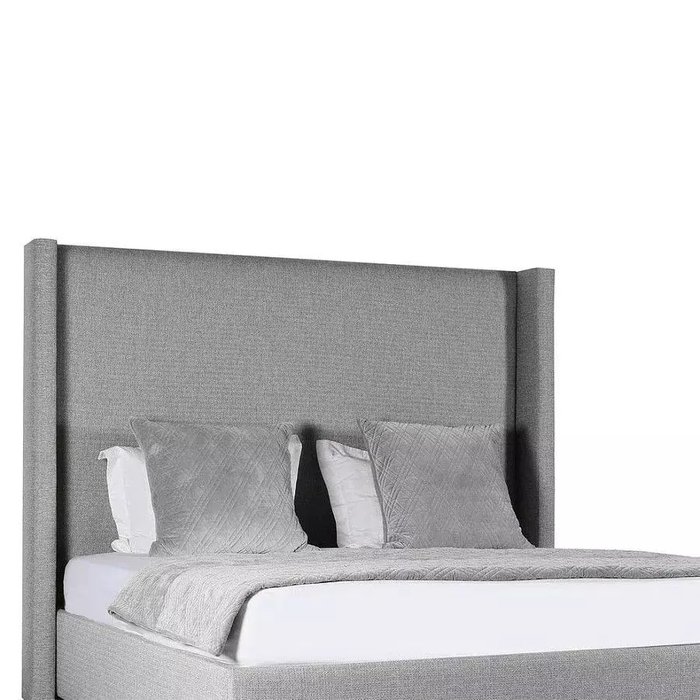 Кровать Berkley Winged Plain 160x200 серого цвета - лучшие Кровати для спальни в INMYROOM