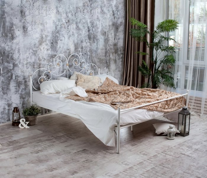 Кровать Афина 140х200 белого цвета - лучшие Кровати для спальни в INMYROOM