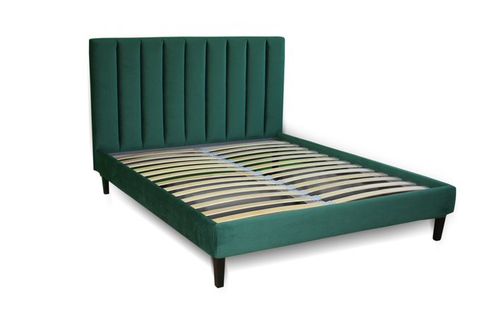Кровать Клэр зеленого цвета 160х200 с ящиком для хранения 