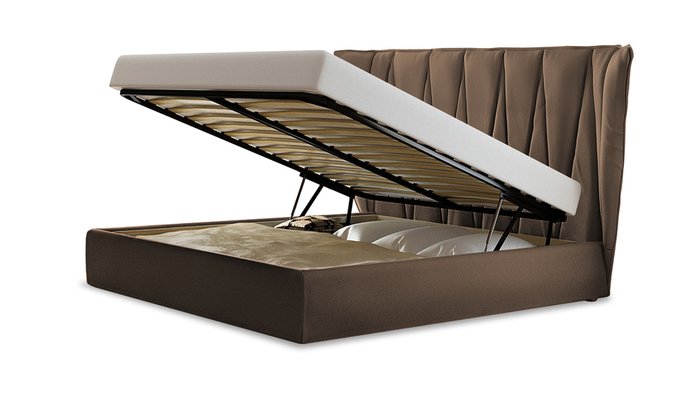 Кровать Ананке 140х200 коричневого цвета - лучшие Кровати для спальни в INMYROOM