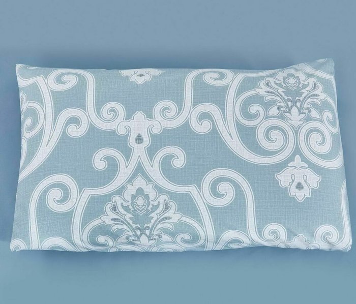 Комплект постельного белья Теида 200х220 бело-голубого цвета - лучшие Комплекты в INMYROOM