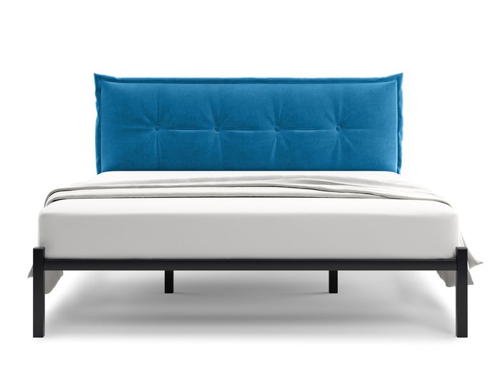 Кровать Лофт Cedrino 160х200 сине-голубого цвета без подъемного механизма - купить Кровати для спальни по цене 18400.0