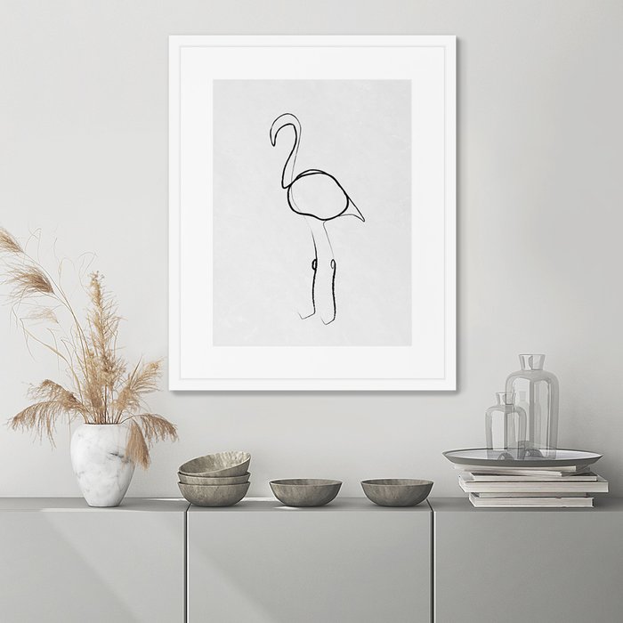 Репродукция картины в раме Flamingo - лучшие Картины в INMYROOM