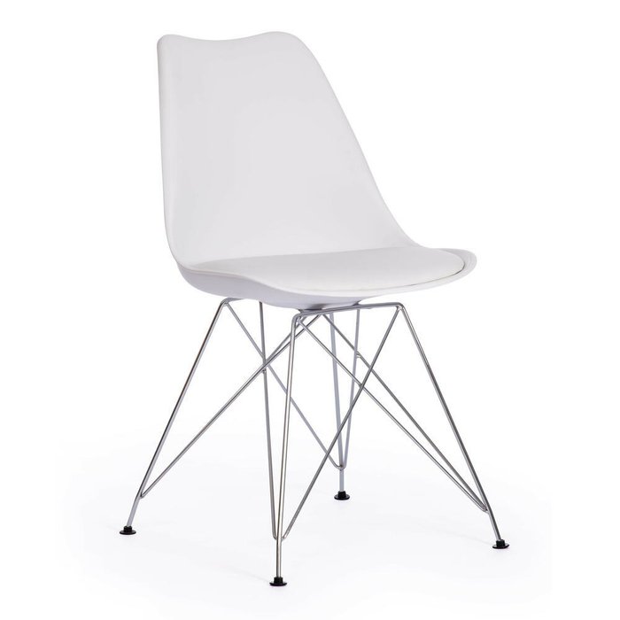 Стул Tulip Iron Chair белого цвета
