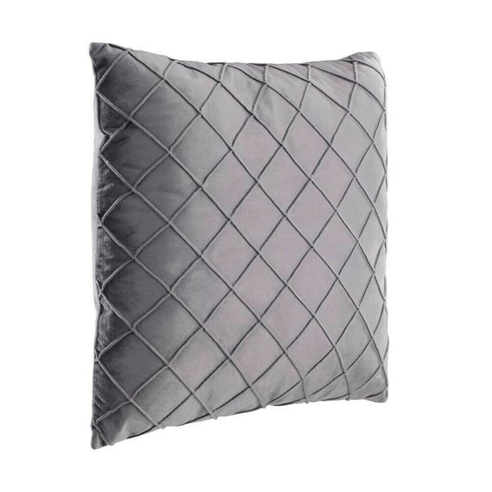 Декоративная подушка Shoura 45х45 серого цвета - лучшие Декоративные подушки в INMYROOM
