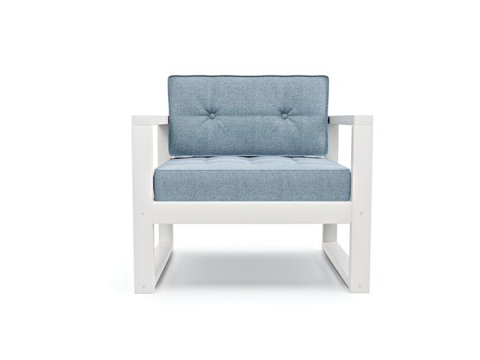 Кресло из рогожки Астер голубого цвета - купить Интерьерные кресла по цене 17990.0