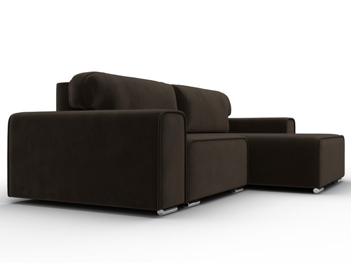 Угловой диван-кровать Лига 029 темно-коричневого цвета правый угол - лучшие Угловые диваны в INMYROOM Угловой диван-кровать Лига 029 темно-коричневого цвета правый угол - лучшие Угловые диваны в INMYROOM