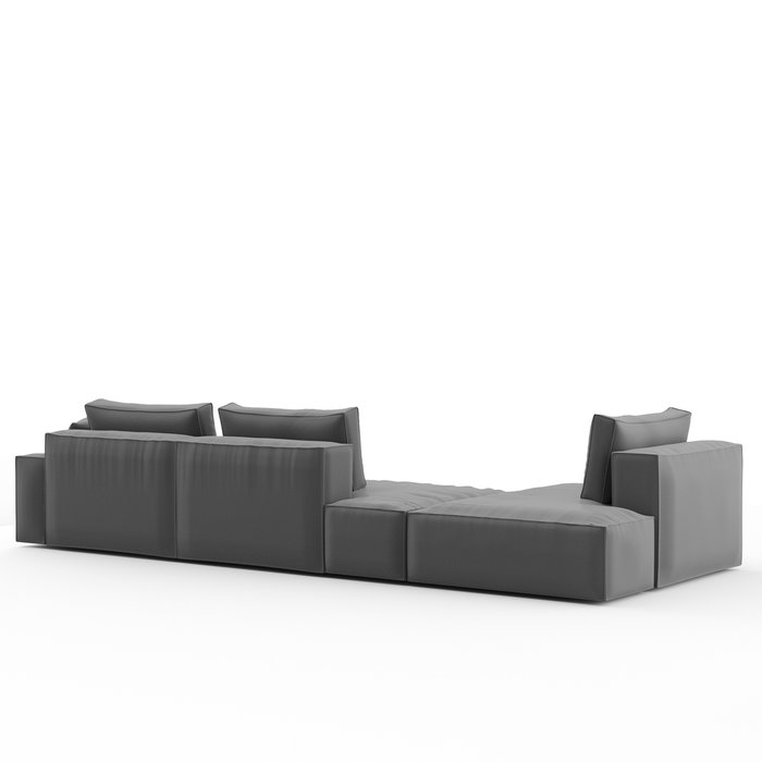 Модульный угловой диван Harius графитового цвета - лучшие Прямые диваны в INMYROOM