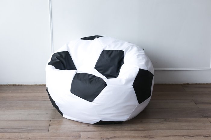 Кресло Мяч бело-черного цвета - купить Бескаркасная мебель по цене 3390.0