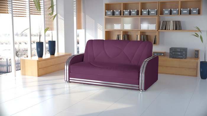Диван-кровать Андвари L фиолетового цвета - купить Прямые диваны по цене 74800.0