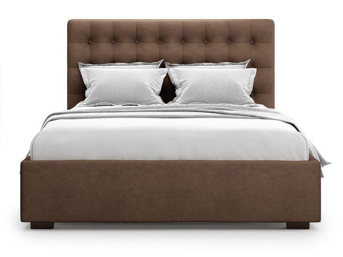 Кровать с подъемным механизмом Brayers 180х200 коричневого цвета