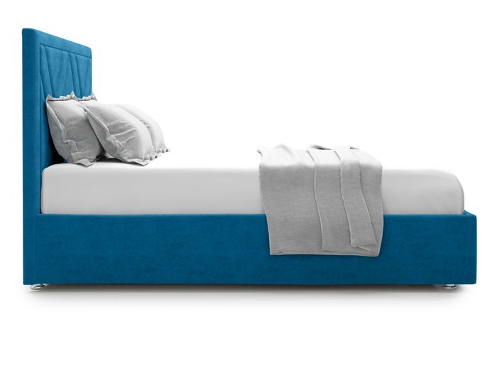 Кровать Premium Milana 2 160х200 синего цвета с подъемным механизмом - лучшие Кровати для спальни в INMYROOM