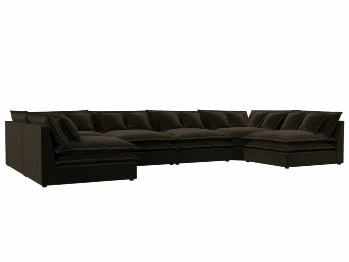 Угловой диван Лига 040 темно-коричневого цвета  