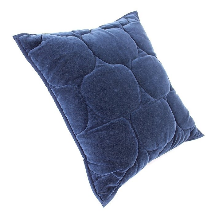 Чехол на подушку бархатный Хвойное утро темно-синего цвета - купить Декоративные подушки по цене 1990.0