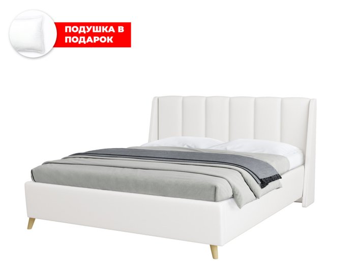 Кровать Skordia 160х200 белого цвета с подъемным механизмом