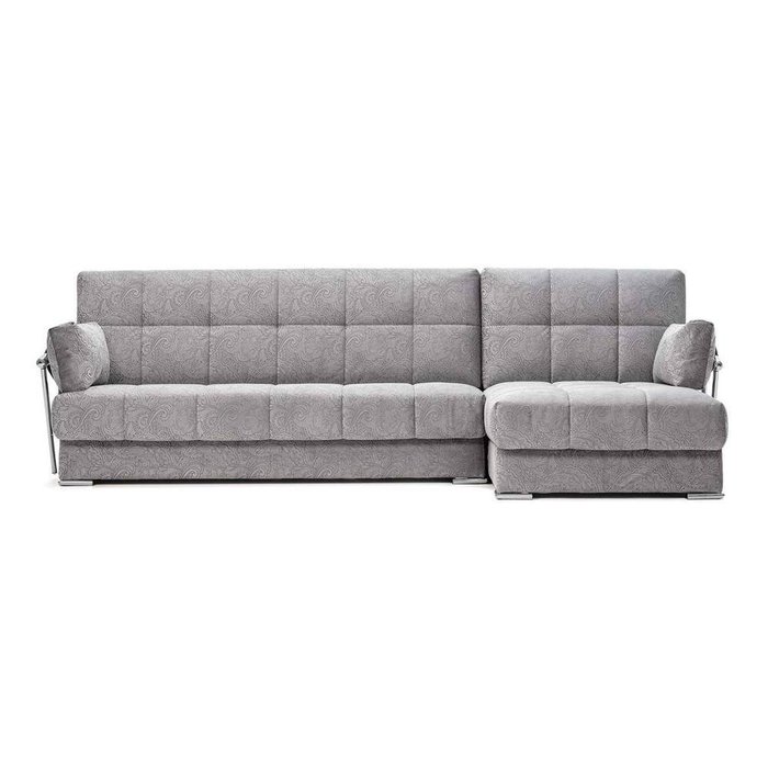 Угловой диван-кровать Дудинка Letizia серого цвета