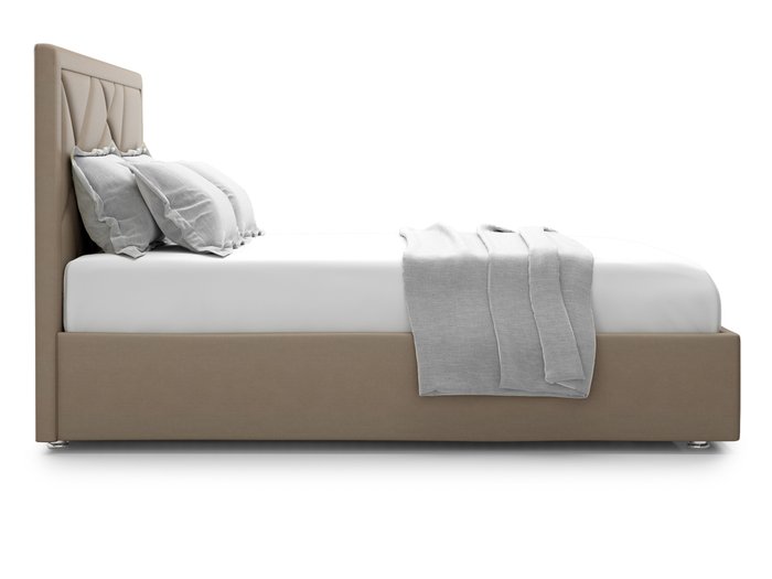Кровать Premium Milana 3 140х200 коричневого цвета с подъемным механизмом - лучшие Кровати для спальни в INMYROOM