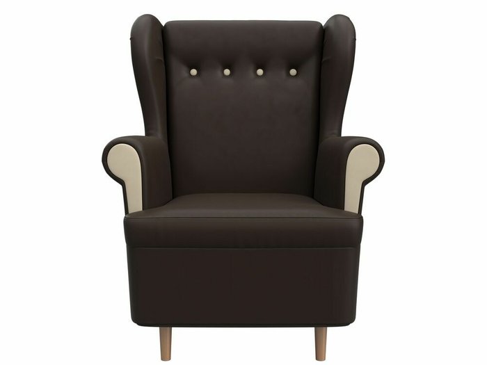 Кресло Торин коричневого цвета (экокожа) - купить Интерьерные кресла по цене 24999.0