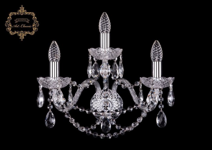 Хрустальное бра Art Classic 45241 10.11.2+1.165.Cr.Sp подсвечник с подвесками Хрустальное бра Art Classic 45241 10.11.2+1.165.Cr.Sp подсвечник с подвесками