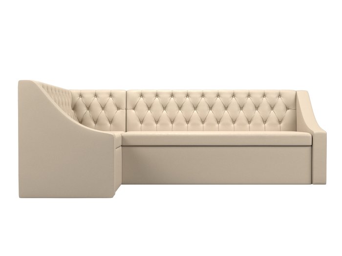 Угловой диван-кровать Мерлин бежевого цвета (экокожа) левый угол - купить Угловые диваны по цене 48999.0