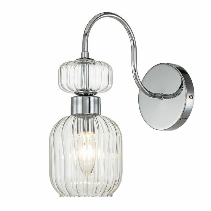 Бра Gloss 1141/1A Chrome/Clear (стекло, цвет прозрачный) Бра Gloss 1141/1A Chrome/Clear (стекло, цвет прозрачный)