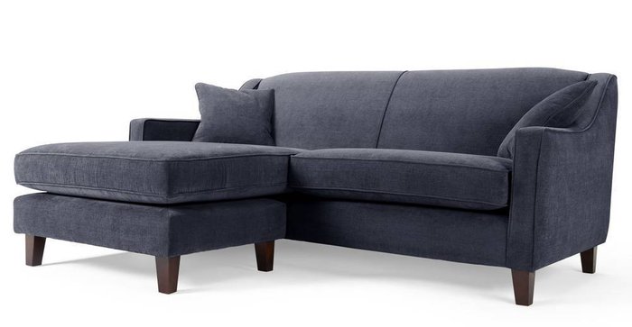 Диван Halston угловой двухместный темно-синего цвета - купить Угловые диваны по цене 55600.0